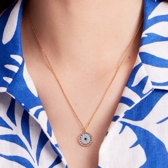 🧿 NWT Kate Spade All Seeing Stud Earrings & Mini Pendant Set 🧿 - Picture 7 of 8